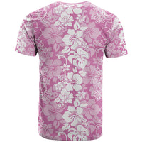 Hawaiian Lei Day T Shirt Pink Hibiscus Flowers Lei Art