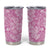 Hawaiian Lei Day Tumbler Cup Pink Hibiscus Flowers Lei Art