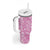 Hawaiian Lei Day Tumbler With Handle Pink Hibiscus Flowers Lei Art