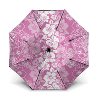 Hawaiian Lei Day Umbrella Pink Hibiscus Flowers Lei Art - Polynesian Pride
