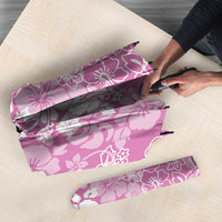 Hawaiian Lei Day Umbrella Pink Hibiscus Flowers Lei Art - Polynesian Pride
