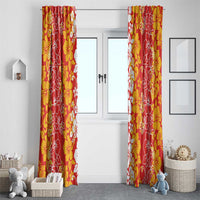 Hawaiian Lei Day Window Curtain Red Hibiscus Flowers Lei Art LT9 - Polynesian Pride