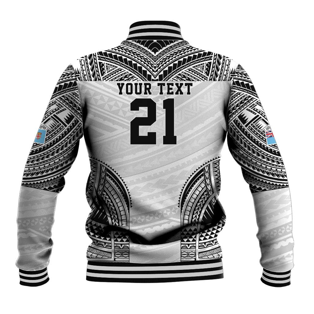 Flying Fijians Pacific Fiji Rugby Custom Baseball Jacket Polynesian Pattern