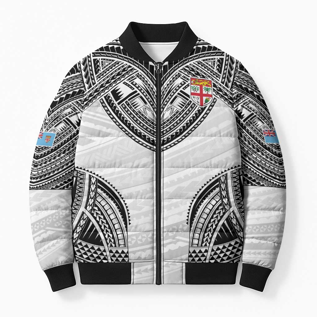 Flying Fijians Pacific Fiji Rugby Custom Bomber Puffer Jacket Polynesian Pattern - Polynesian Pride