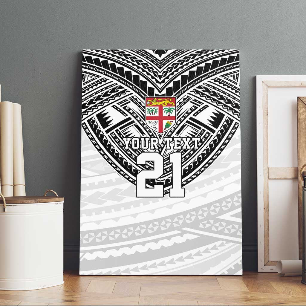 Flying Fijians Pacific Fiji Rugby Custom Canvas Wall Art Polynesian Pattern