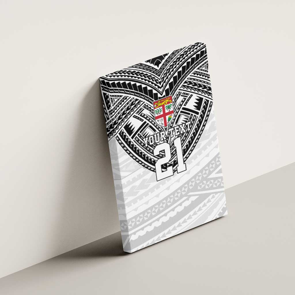 Flying Fijians Pacific Fiji Rugby Custom Canvas Wall Art Polynesian Pattern