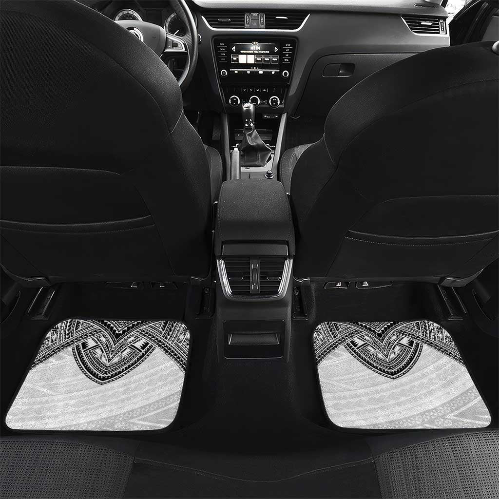 Flying Fijians Pacific Fiji Rugby Custom Car Mats Polynesian Pattern LT9 Set 2pcs - Back White - Polynesian Pride