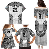 Flying Fijians Pacific Fiji Rugby Custom Family Matching Puletasi and Hawaiian Shirt Polynesian Pattern