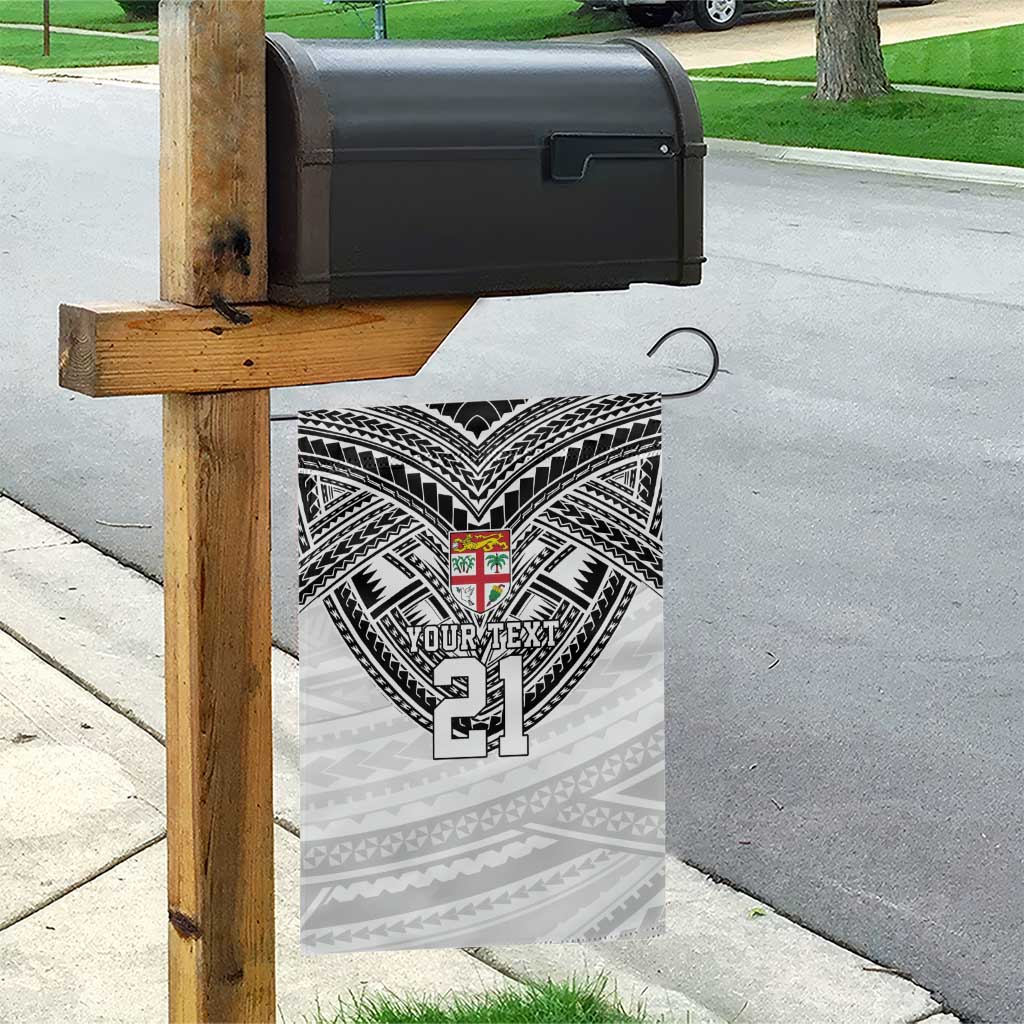 Flying Fijians Pacific Fiji Rugby Custom Garden Flag Polynesian Pattern