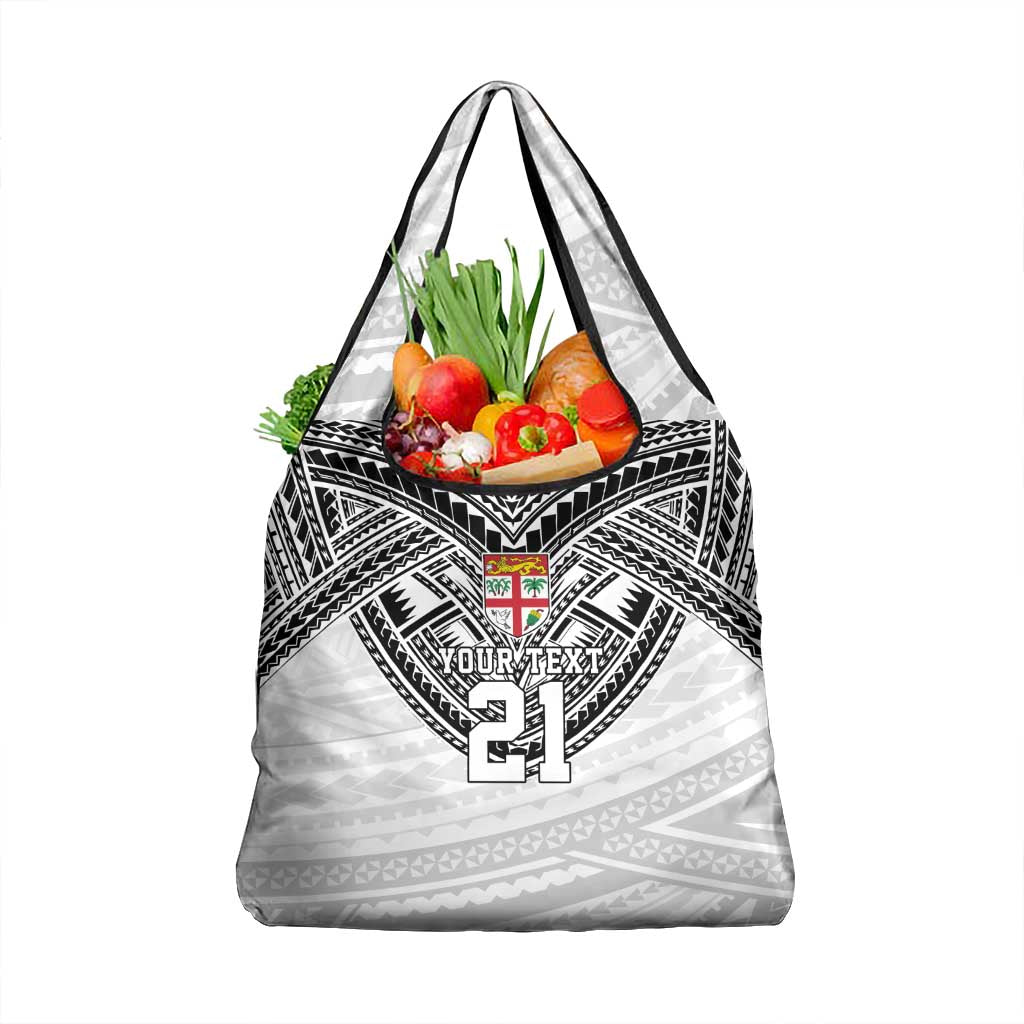 Flying Fijians Pacific Fiji Rugby Custom Grocery Bag Polynesian Pattern