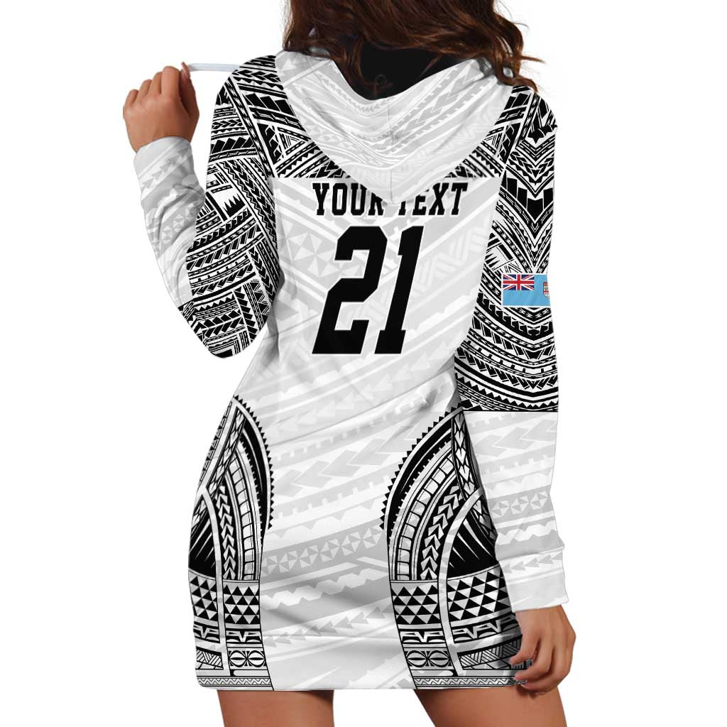Flying Fijians Pacific Fiji Rugby Custom Hoodie Dress Polynesian Pattern