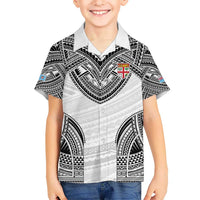 Flying Fijians Pacific Fiji Rugby Custom Kid Hawaiian Shirt Polynesian Pattern