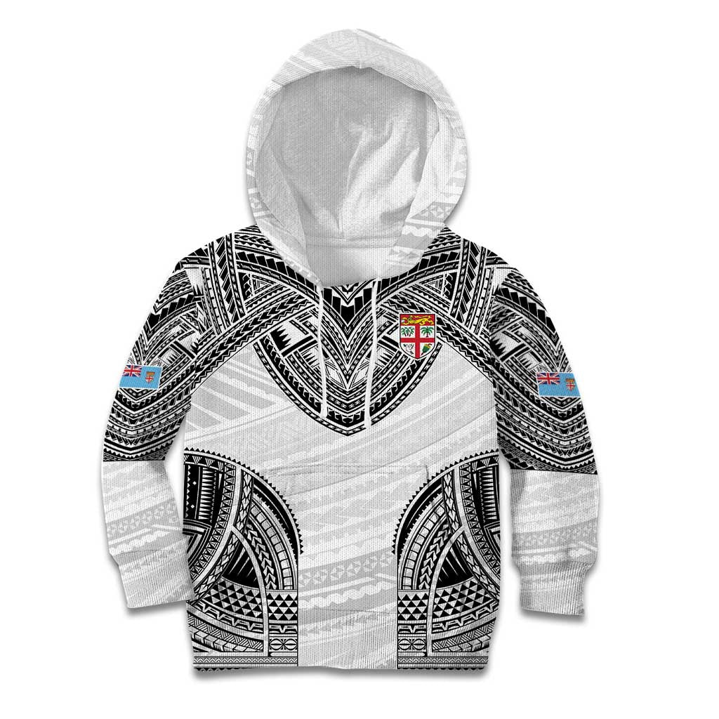 Flying Fijians Pacific Fiji Rugby Custom Kid Hoodie Polynesian Pattern