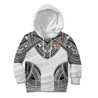 Flying Fijians Pacific Fiji Rugby Custom Kid Hoodie Polynesian Pattern