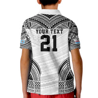 Flying Fijians Pacific Fiji Rugby Custom Kid Polo Shirt Polynesian Pattern