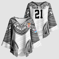 Flying Fijians Pacific Fiji Rugby Custom Kimono Sleeve Blouse Polynesian Pattern - Polynesian Pride