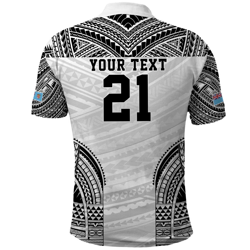 Flying Fijians Pacific Fiji Rugby Custom Polo Shirt Polynesian Pattern