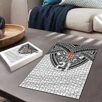Flying Fijians Pacific Fiji Rugby Custom Puzzle Polynesian Pattern - Polynesian Pride
