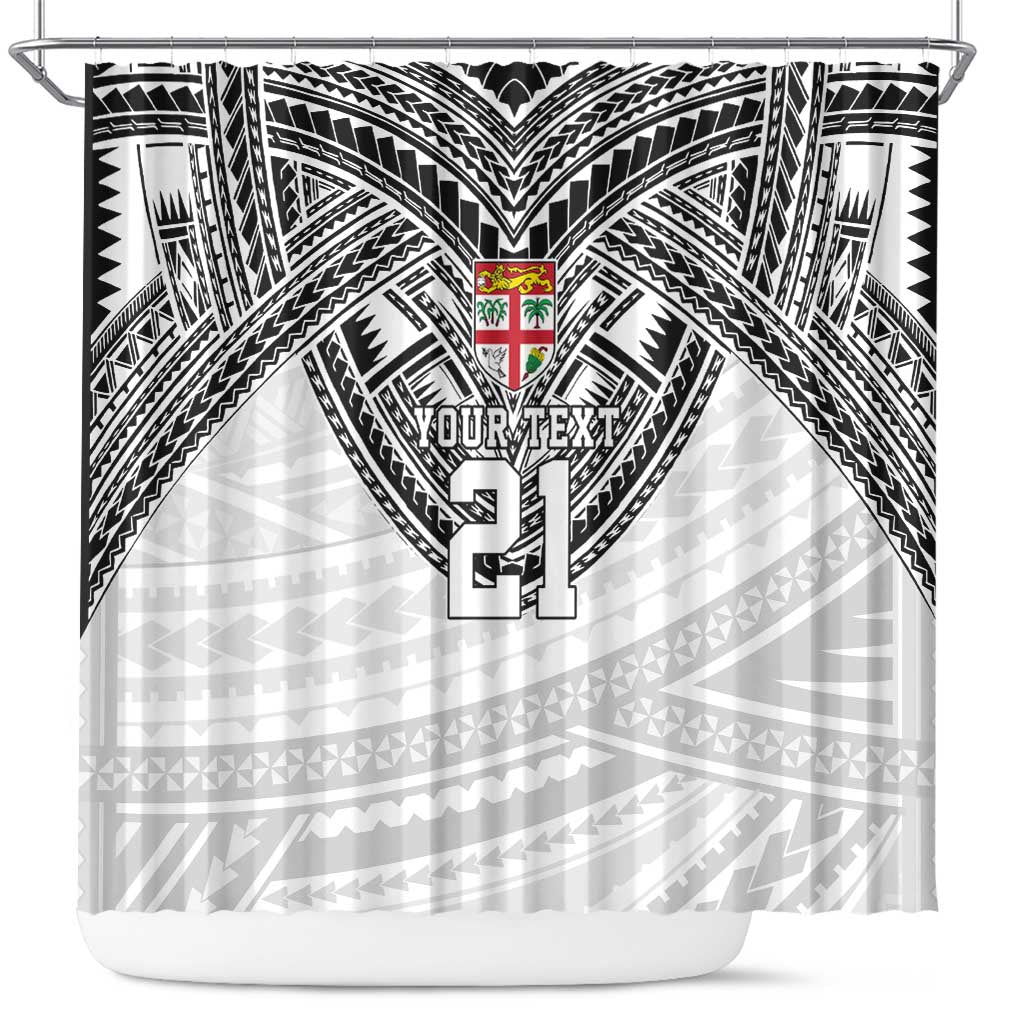 Flying Fijians Pacific Fiji Rugby Custom Shower Curtain Polynesian Pattern