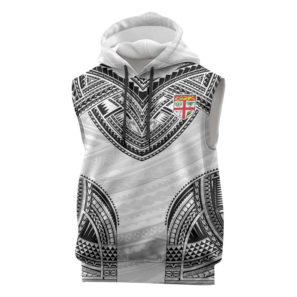 Flying Fijians Pacific Fiji Rugby Custom Sleeveless Hoodie Polynesian Pattern - Polynesian Pride