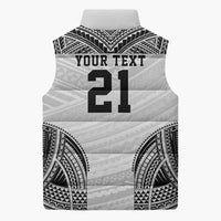 Flying Fijians Pacific Fiji Rugby Custom Sleeveless Puffer Jacket Polynesian Pattern - Polynesian Pride
