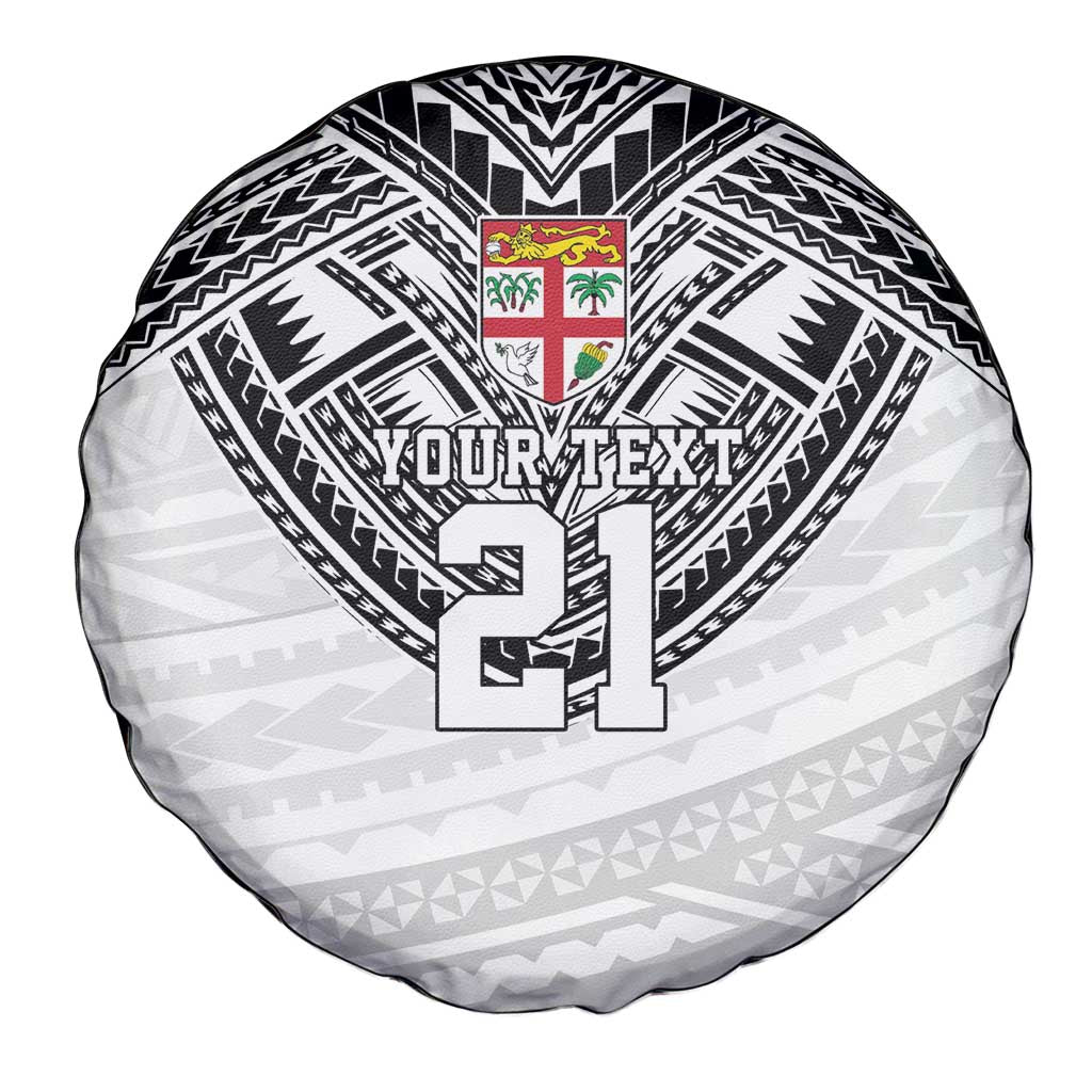 Flying Fijians Pacific Fiji Rugby Custom Spare Tire Cover Polynesian Pattern