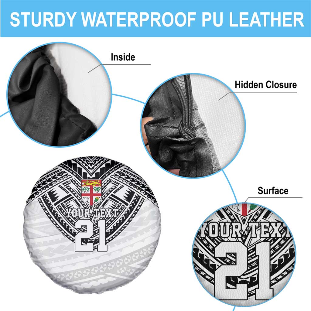 Flying Fijians Pacific Fiji Rugby Custom Spare Tire Cover Polynesian Pattern
