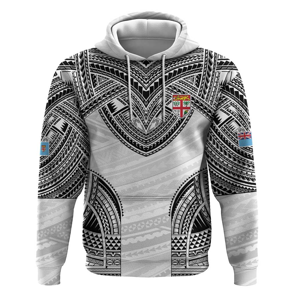 Flying Fijians Pacific Fiji Rugby Custom Zip Hoodie Polynesian Pattern