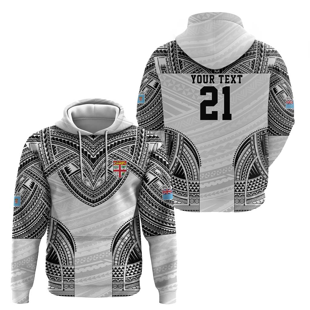 Flying Fijians Pacific Fiji Rugby Custom Zip Hoodie Polynesian Pattern