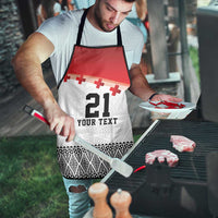 Ikale Tahi Pacific Tonga Rugby Custom Apron Tongan Ngatu with Flag Pattern - Polynesian Pride