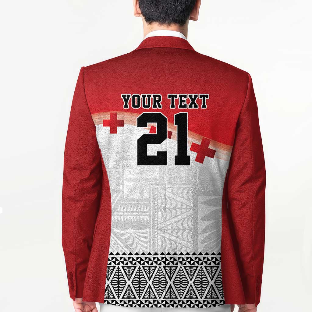 Ikale Tahi Pacific Tonga Rugby Custom Blazer Tongan Ngatu with Flag Pattern LT9 - Polynesian Pride
