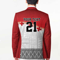 Ikale Tahi Pacific Tonga Rugby Custom Blazer Tongan Ngatu with Flag Pattern LT9 - Polynesian Pride