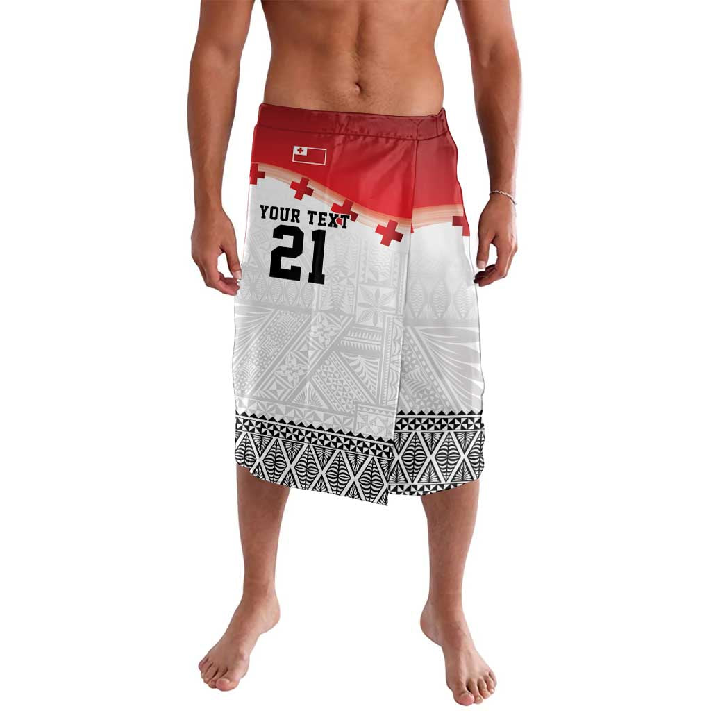 Ikale Tahi Pacific Tonga Rugby Custom Lavalava Tongan Ngatu with Flag Pattern