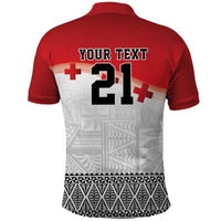 Ikale Tahi Pacific Tonga Rugby Custom Polo Shirt Tongan Ngatu with Flag Pattern LT9 - Polynesian Pride