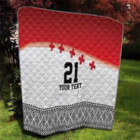 Ikale Tahi Pacific Tonga Rugby Custom Quilt Tongan Ngatu with Flag Pattern