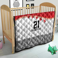 Ikale Tahi Pacific Tonga Rugby Custom Quilt Tongan Ngatu with Flag Pattern