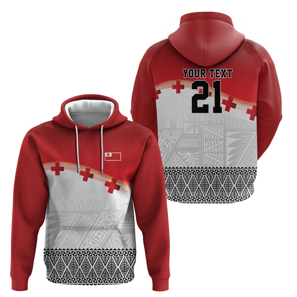 Ikale Tahi Pacific Tonga Rugby Custom Zip Hoodie Tongan Ngatu with Flag Pattern LT9 - Polynesian Pride