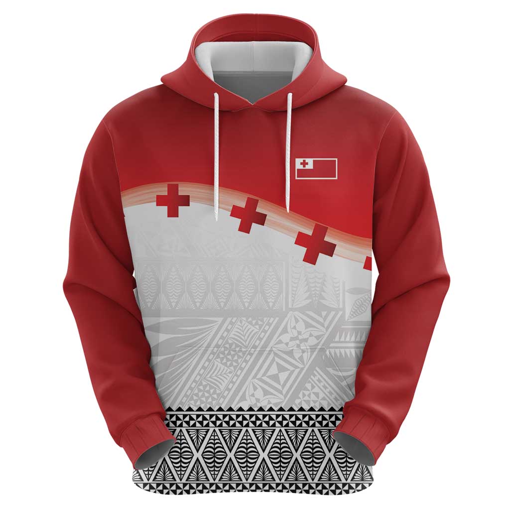 Ikale Tahi Pacific Tonga Rugby Custom Zip Hoodie Tongan Ngatu with Flag Pattern LT9 - Polynesian Pride