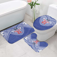 Manu Samoa Pacific Samoa Rugby Custom Bathroom Set Polynesian Pattern - Polynesian Pride