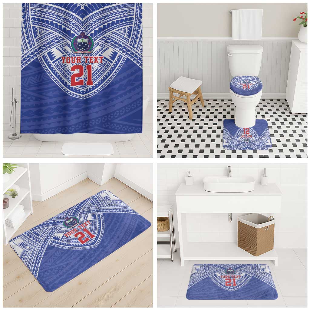 Manu Samoa Pacific Samoa Rugby Custom Bathroom Set Polynesian Pattern - Polynesian Pride