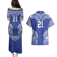 Manu Samoa Pacific Samoa Rugby Custom Couples Matching Puletasi and Hawaiian Shirt Polynesian Pattern