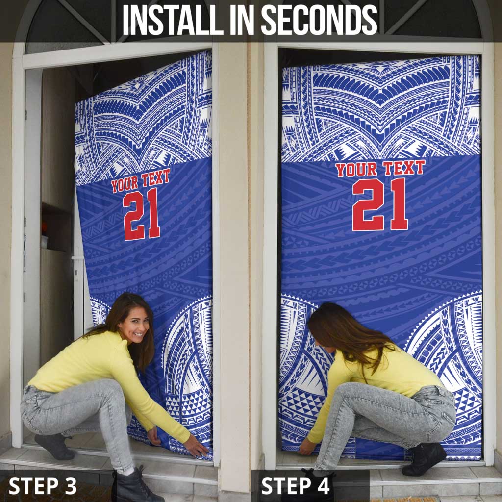 Manu Samoa Pacific Samoa Rugby Custom Door Cover Polynesian Pattern - Polynesian Pride