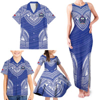 Manu Samoa Pacific Samoa Rugby Custom Family Matching Tank Maxi Dress and Hawaiian Shirt Polynesian Pattern