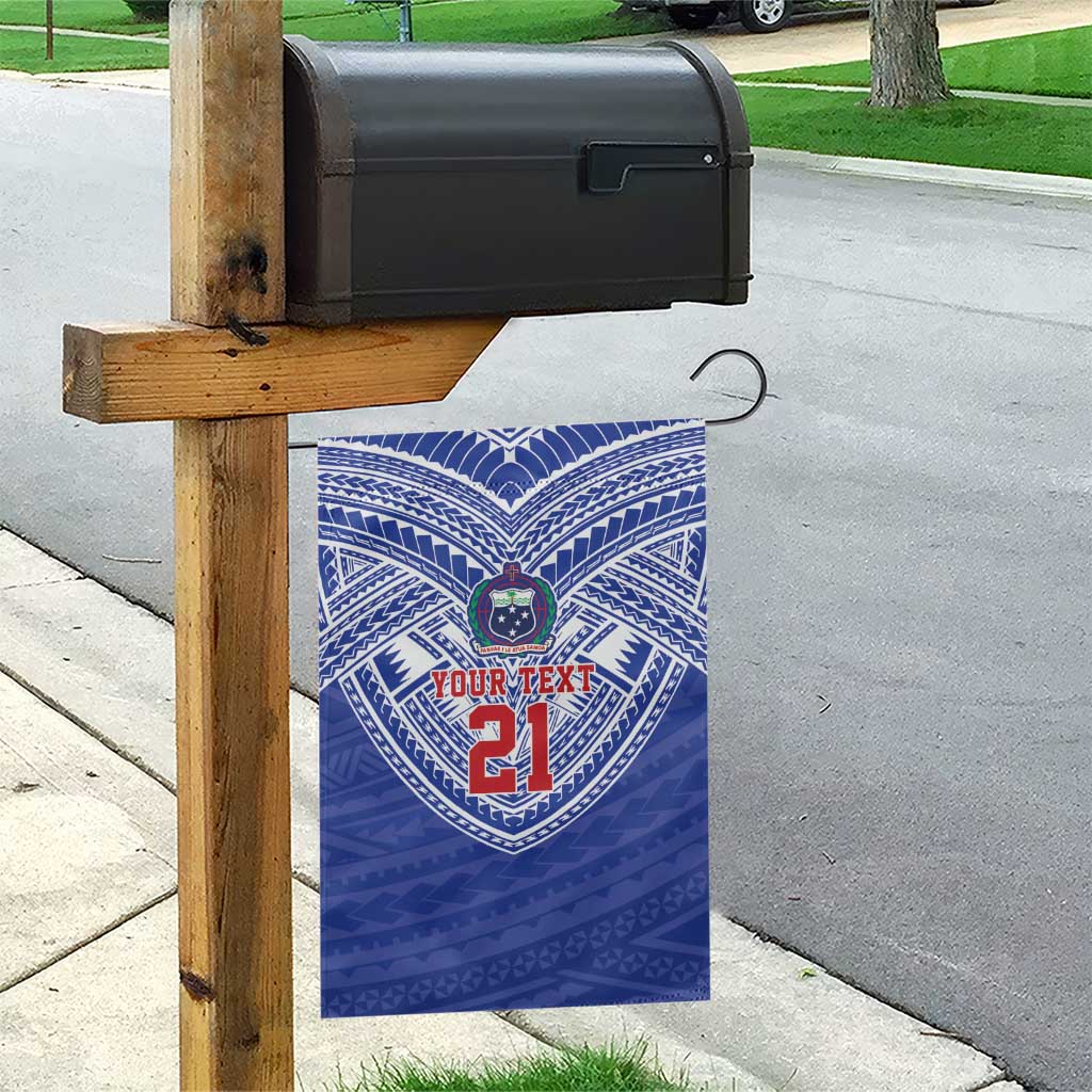 Manu Samoa Pacific Samoa Rugby Custom Garden Flag Polynesian Pattern