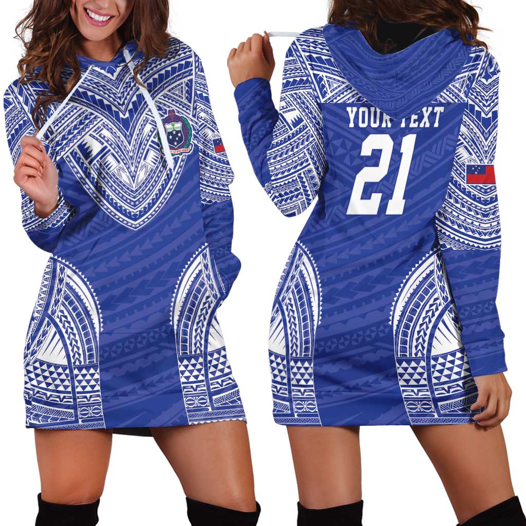 Manu Samoa Pacific Samoa Rugby Custom Hoodie Dress Polynesian Pattern