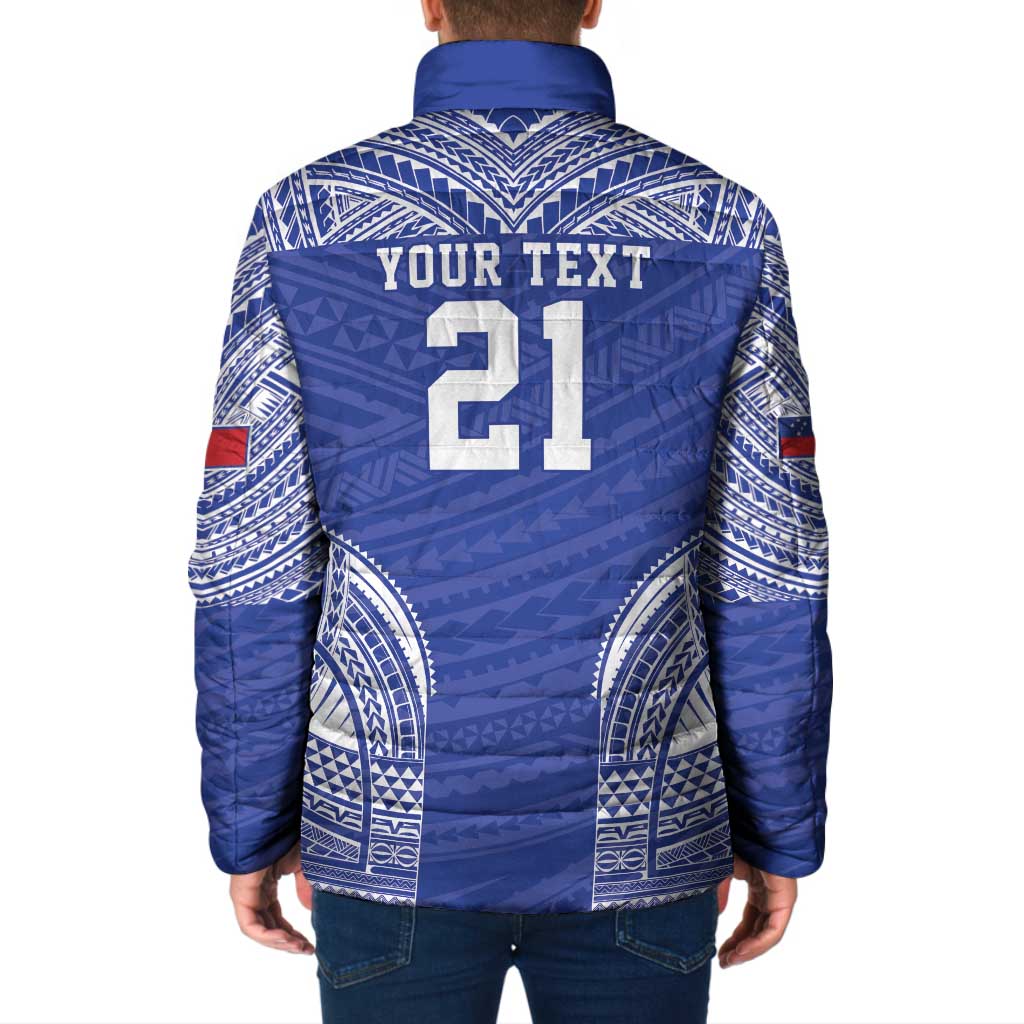 Manu Samoa Pacific Samoa Rugby Custom Padded Jacket Polynesian Pattern - Polynesian Pride