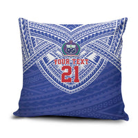 Manu Samoa Pacific Samoa Rugby Custom Pillow Cover Polynesian Pattern LT9 Blue - Polynesian Pride