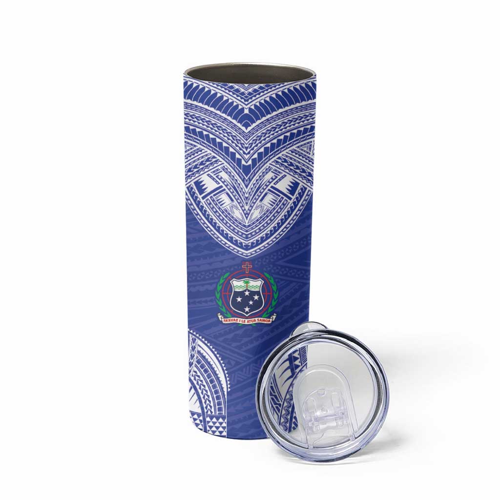 Manu Samoa Pacific Samoa Rugby Custom Skinny Tumbler Polynesian Pattern LT9 - Polynesian Pride