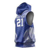 Manu Samoa Pacific Samoa Rugby Custom Sleeveless Hoodie Polynesian Pattern - Polynesian Pride
