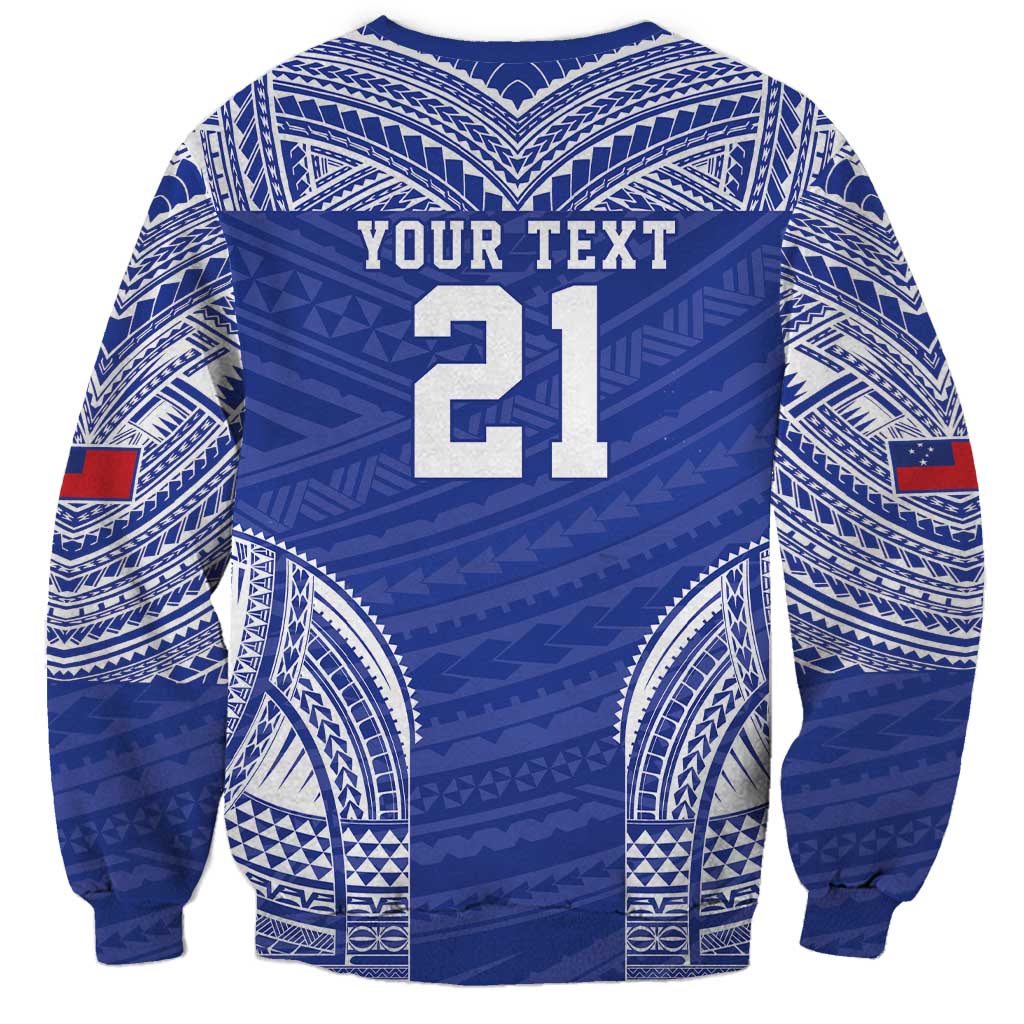 Manu Samoa Pacific Samoa Rugby Custom Sweatshirt Polynesian Pattern